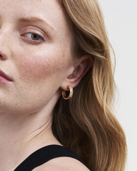 Gold Nightshade Hoop Earrings, 2 of 7