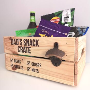 Personalised Union Flag Snack Crate Father's Day Gift, 6 of 7