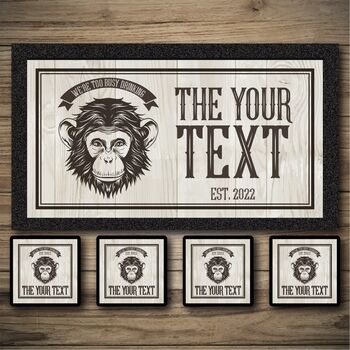 Monkey Bar Personalised Home Pub Sign Man Cave Sign, 7 of 9