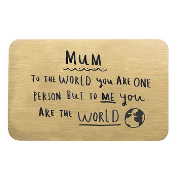 'Mum You're The World To Me' Purse Keepsake, 4 of 8