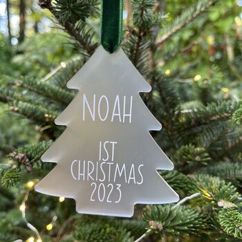 Baby's First Christmas Tree Bauble Decoration, 3 of 5