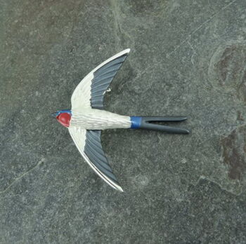 Swallow Bird Animal Brooch, 3 of 4