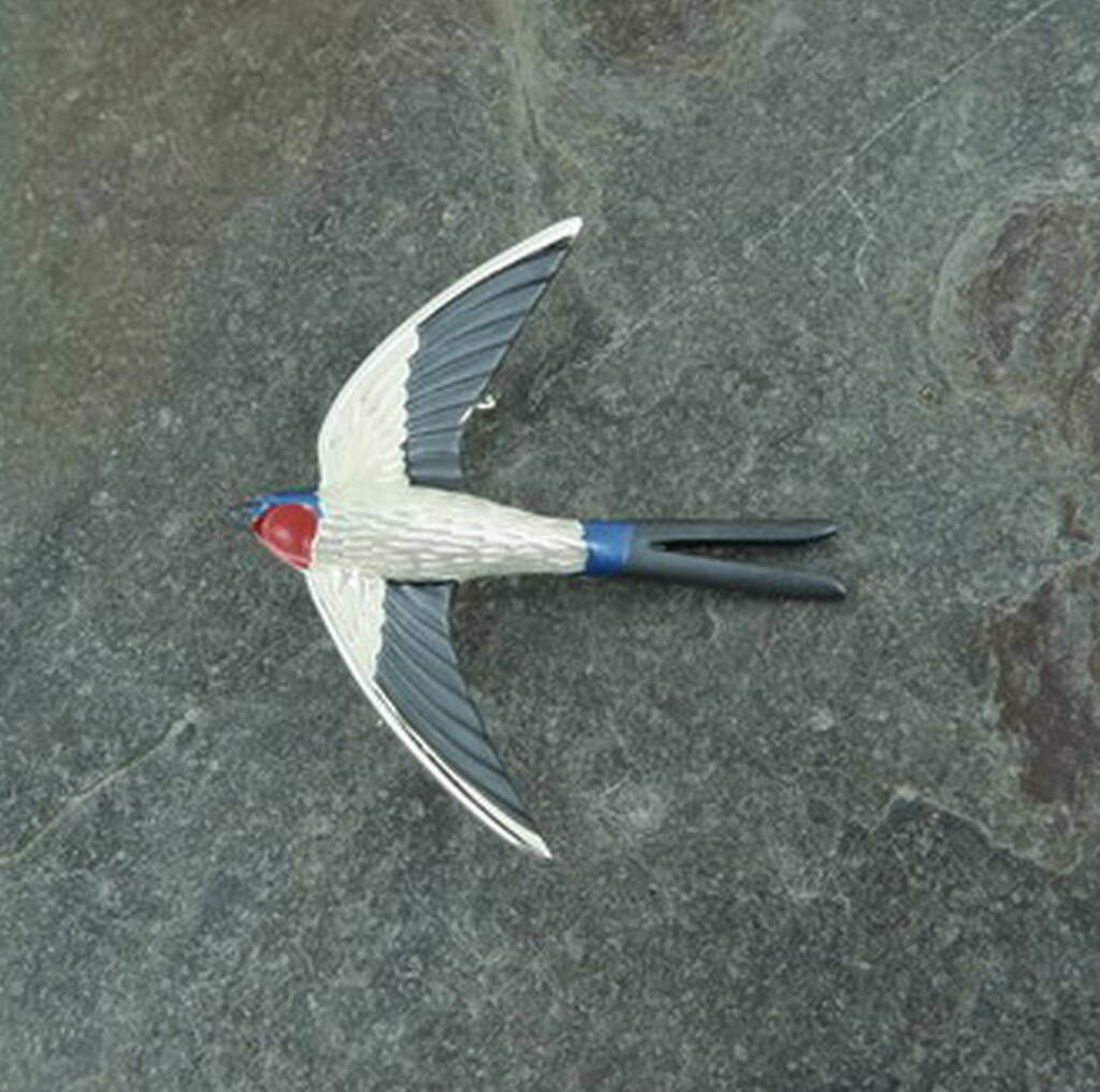 Swallow Bird Animal Brooch, 1 of 3