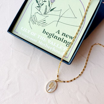 Mother Of Pearl Flower Necklace For New Mothers, 10 of 10