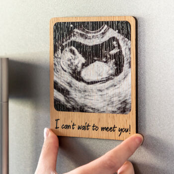 Personalised Photo Magnet Pregnancy Announcement, 2 of 5