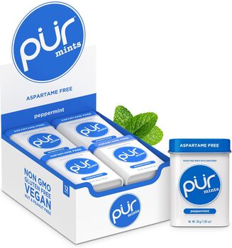 Pur Gum Pur Mints Peppermint Tin 30g Pack Of Three, 2 of 2
