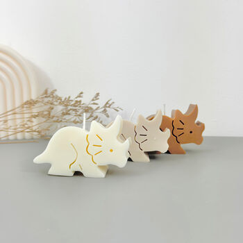Triceratops Dinosaur Candle And Jurassic Gift, 3 of 9