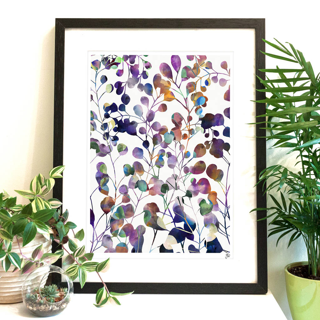 botanica abstract floral fine art giclée print a4 a3 by jessica wilde