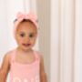 Baby's First Birthday 'One' Knitted Frill And Bow Detail Romper, thumbnail 4 of 7