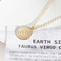 Personalised Earth Sign Pendant Necklace, thumbnail 3 of 11