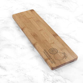 Personalised Gin And Tonic Bamboo Chopping Board, 2 of 4