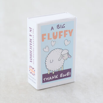 A Big Fluffy Thank Ewe Wool Felt Sheep, 4 of 6
