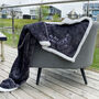 Personalised Embroidered Photo Charcoal Sherpa Blanket, thumbnail 2 of 8