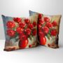 Vermilion Vitality Hand Made Poly Linen Cushions, thumbnail 1 of 8