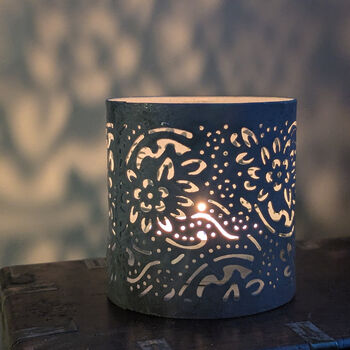 Flower Zinc Tea Light Votive | Thank You Teacher Gift Set, 2 of 6