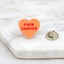 F Cancer Heart Pin Badge, thumbnail 7 of 12