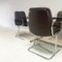 Mid Century Pieff Table And Four Leather Dining Chairs, thumbnail 7 of 12