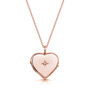 Personalised 18 K Rose Gold Plated Heart Diamond Locket, thumbnail 4 of 12