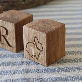 Personalised Wooden Baby Name Blocks| Six Blocks Minimum, 2 of 12