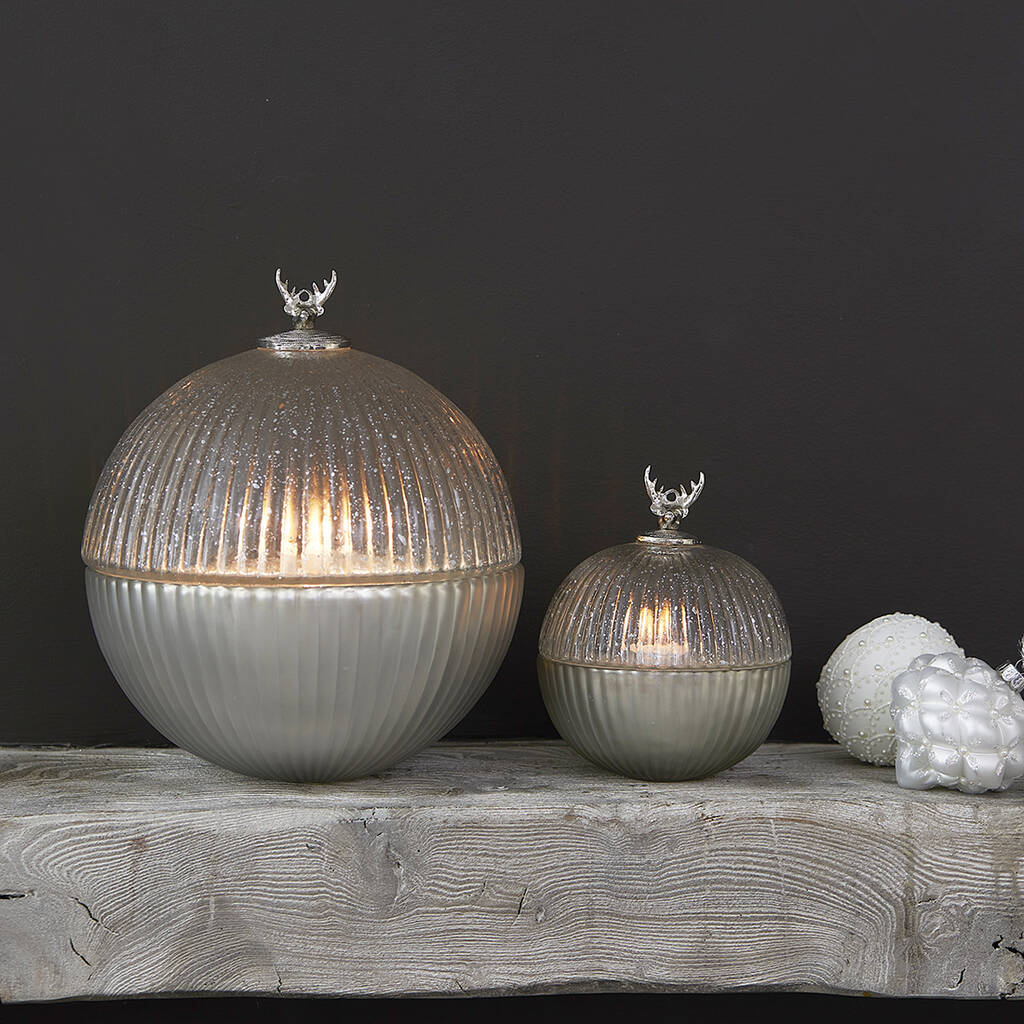 Glass Bauble Scented Candle Pot – Two Sizes, 1 of 3