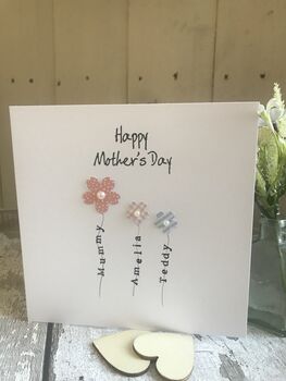 Personalised Mothers Day Flower Card, 3 of 7