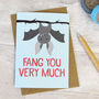 'Fang You Very Much' Bat Thankyou Card, thumbnail 1 of 2