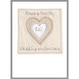 Personalised Linen 4th Wedding Anniversary Card, thumbnail 2 of 9