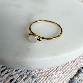 Round Mother Of Pearl Ring, 4 of 4