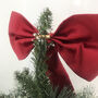 Eve Silk Christmas Tree Bow Topper, thumbnail 6 of 6