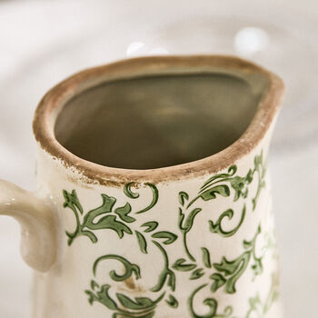 Irina Green Botanical Pitcher Jug Vase, 4 of 8