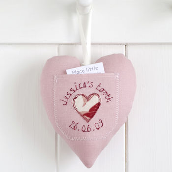 Personalised Tooth Fairy Pocket Heart Gift, 7 of 12