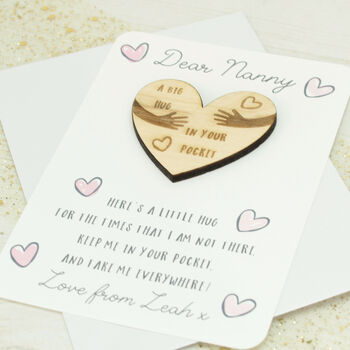 Personalised Heart 'Pocket Hug' Token And Card, 2 of 5