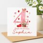 Personalised Strawberry Birthday Card, Age One To Five Girl Birthday Card, thumbnail 4 of 5