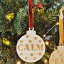 Calm Christmas Wooden Decoration, thumbnail 2 of 3