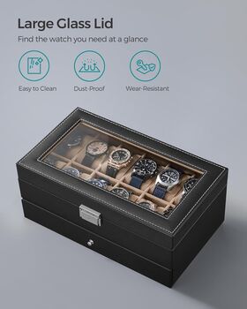 Two Tier Watches Box Case With A Drawer, 5 of 7