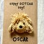 Personalised Dog Name Gotcha Day Crochet Birthday Card Handmade, thumbnail 4 of 12