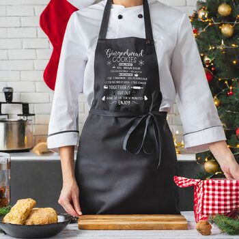 Gingerbread Recipe Christmas Apron, 2 of 4