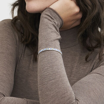 Silver Forget Me Not Bangle, 2 of 9
