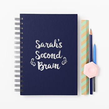 Personalised 'Second Brain' Foiled Notebook, 10 of 10