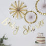 Gold Foiled Baby Shower Backdrop Bunting, thumbnail 1 of 3