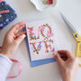 Love Card Folk Floral Letters, thumbnail 1 of 2