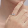 Sterling Silver Moonstone Star And Moon Ring, thumbnail 4 of 10