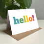 Pack Of Eight Colourful Hello Greeting Cards, thumbnail 1 of 5