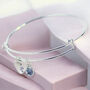 Personalised Heart Birthstone Bangle, thumbnail 3 of 8