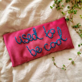Used To Be Cool Embroidered Velvet Eye Pillow, 2 of 3