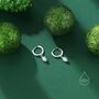 Sterling Silver Marquise Opal Huggie Hoops, thumbnail 6 of 11