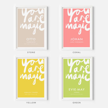 Personalised Name Print With Handwritten You Are Magic, 9 of 10