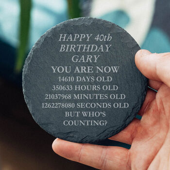 Personalised 60th Birthday Coaster Gift For Him Or Her, 3 of 5