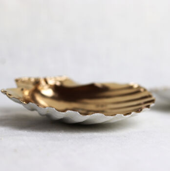 Gold Scallop Shell Jewellery Trinket Dish, 3 of 5