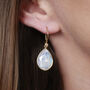 Moonstone Earrings With Blue Topaz, thumbnail 3 of 8